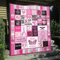I Wear Pink Quilt Blanket Vh09  Quilt and Home Decor