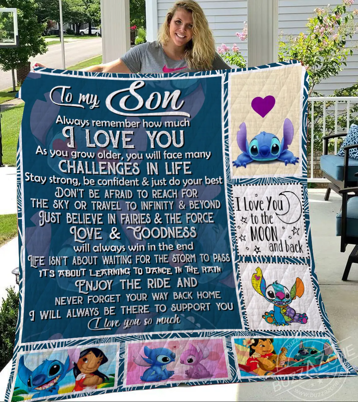 I Will Always Be There To Support You Vv Stitch Son Quilt and Home Decor