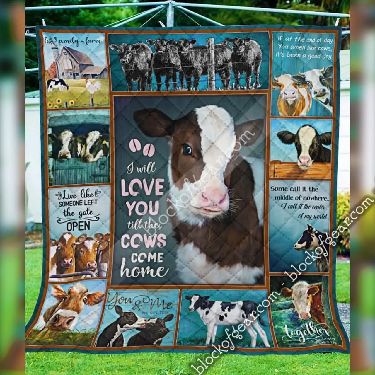 I Will Love You Till The Cow Come Home Quilt and Home Decor