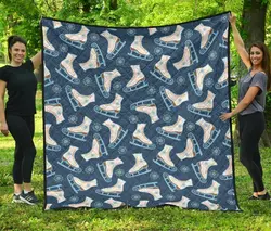 Ice Skate Cl12100368Mdq Quilt Blanket and Home Decor