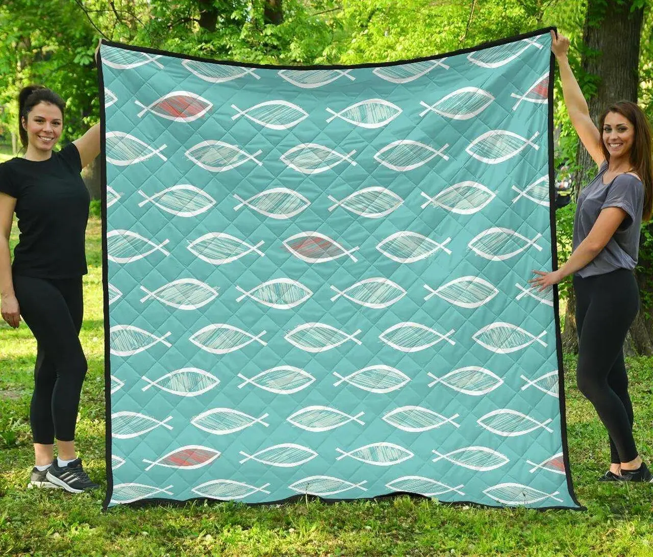 Ichthys Christian Cl12100373Mdq Quilt Blanket and Home Decor