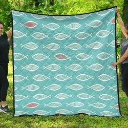 Ichthys Christian Cl12100373Mdq Quilt Blanket and Home Decor