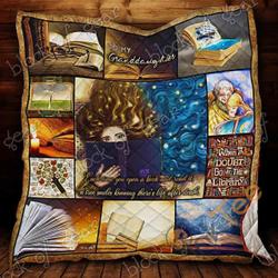 Id Rather Be Reading Blanket KC1307 Quilt and Home Decor