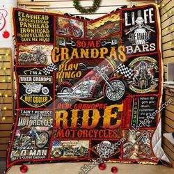 I’M A Biker Grandpa Quilt and Home Decor