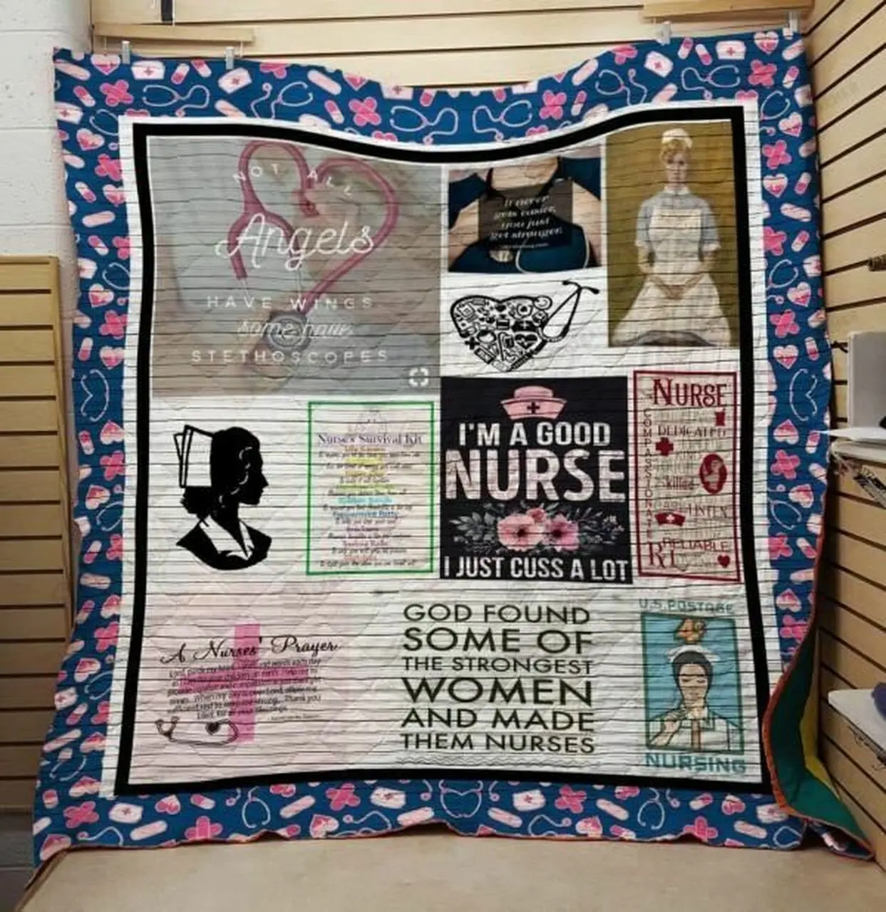 I’M A Good Nurse Quilt Blanket and Home Decor