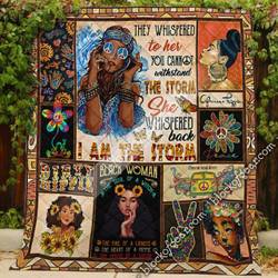 IM Strong IM Beautiful IM A Queen Melanin, African American Premium Quilt Blanket and Home Decor