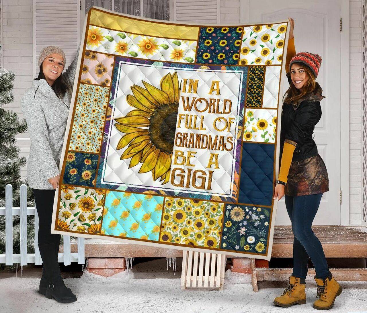 In A World Full Of Grandmas Be A Gigi Quilt Blanket Dhc020120179Td and Home Decor