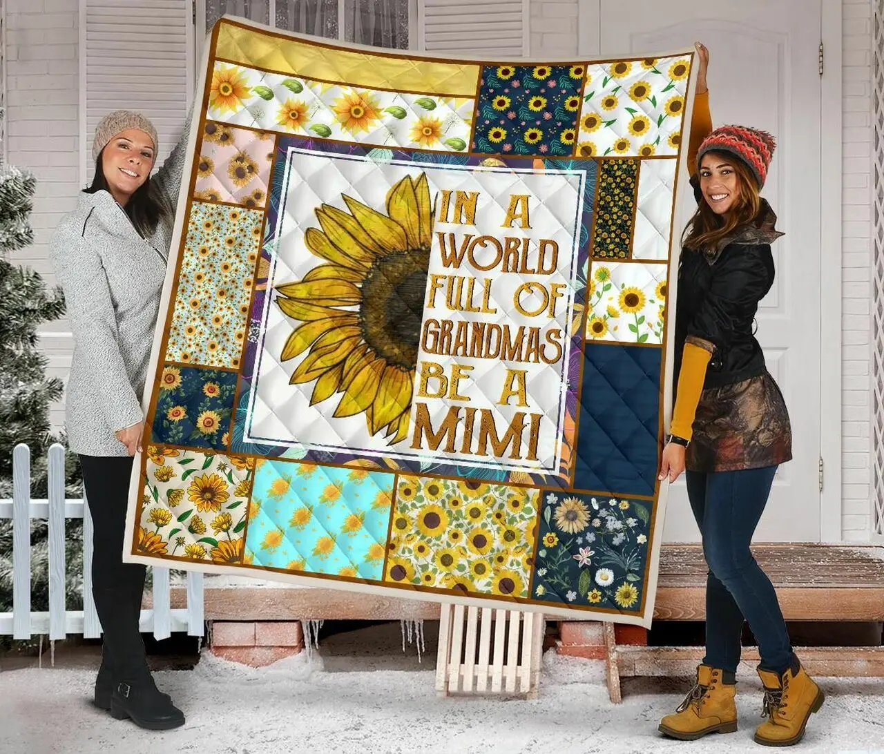 In A World Full Of Grandmas Be A Mimi Quilt Blanket Dhc020120178Td and Home Decor