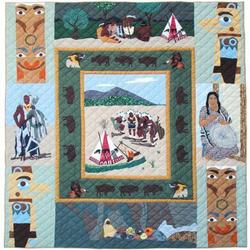 Indian Dancers Clm040725 Quilt Blanket and Home Decor