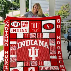 Indiana Hoosiers Quilt Blanket      and Home Decor