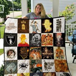 Indiana Jones Poster Quilt Blanket and Home Decor