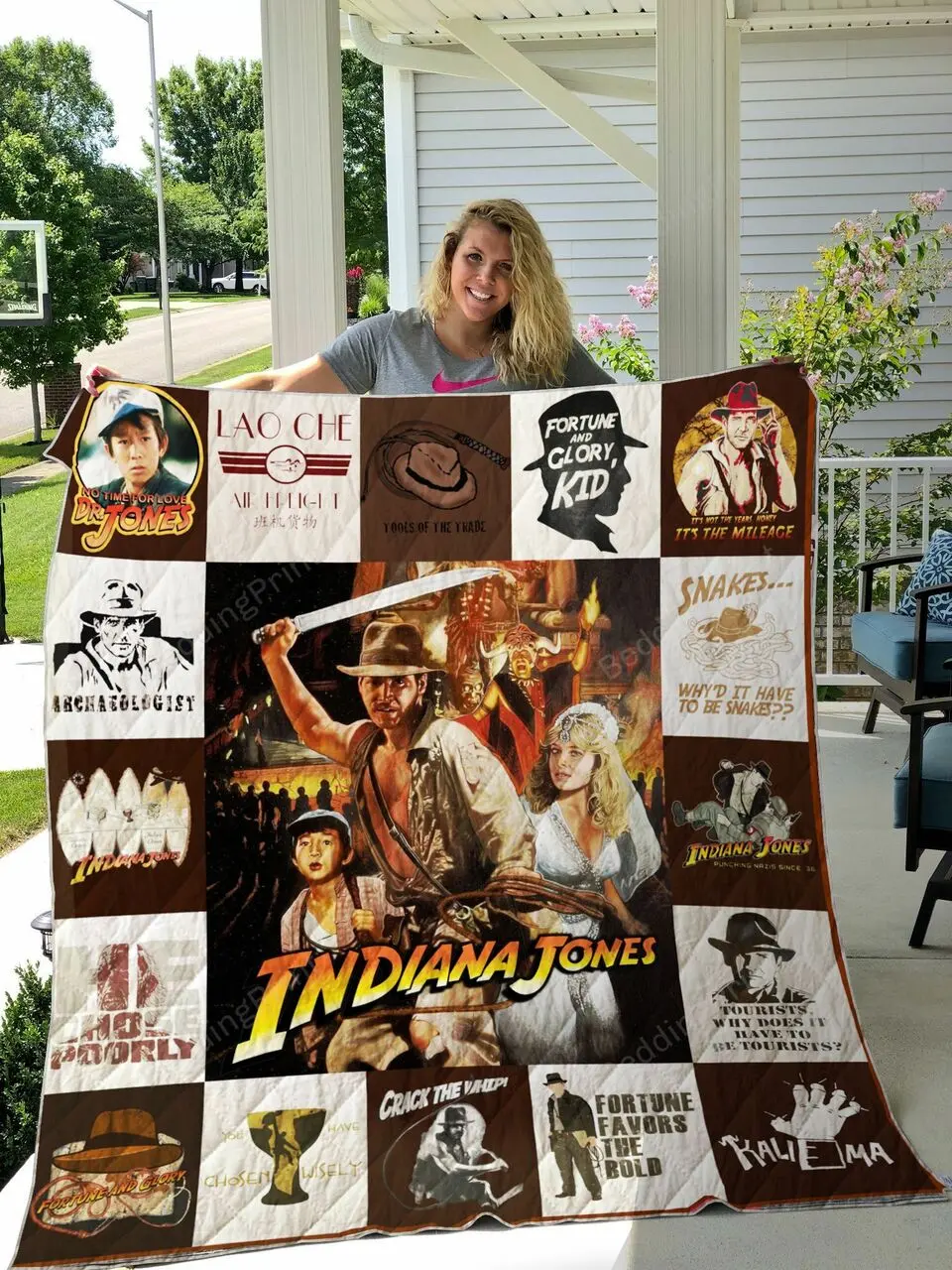 Indiana Jones Quilt Blanket For Fans Ver 17-2 and Home Decor