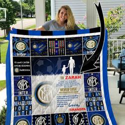 Inter Milan - Personalized Name Quilt Blanket and Home Decor