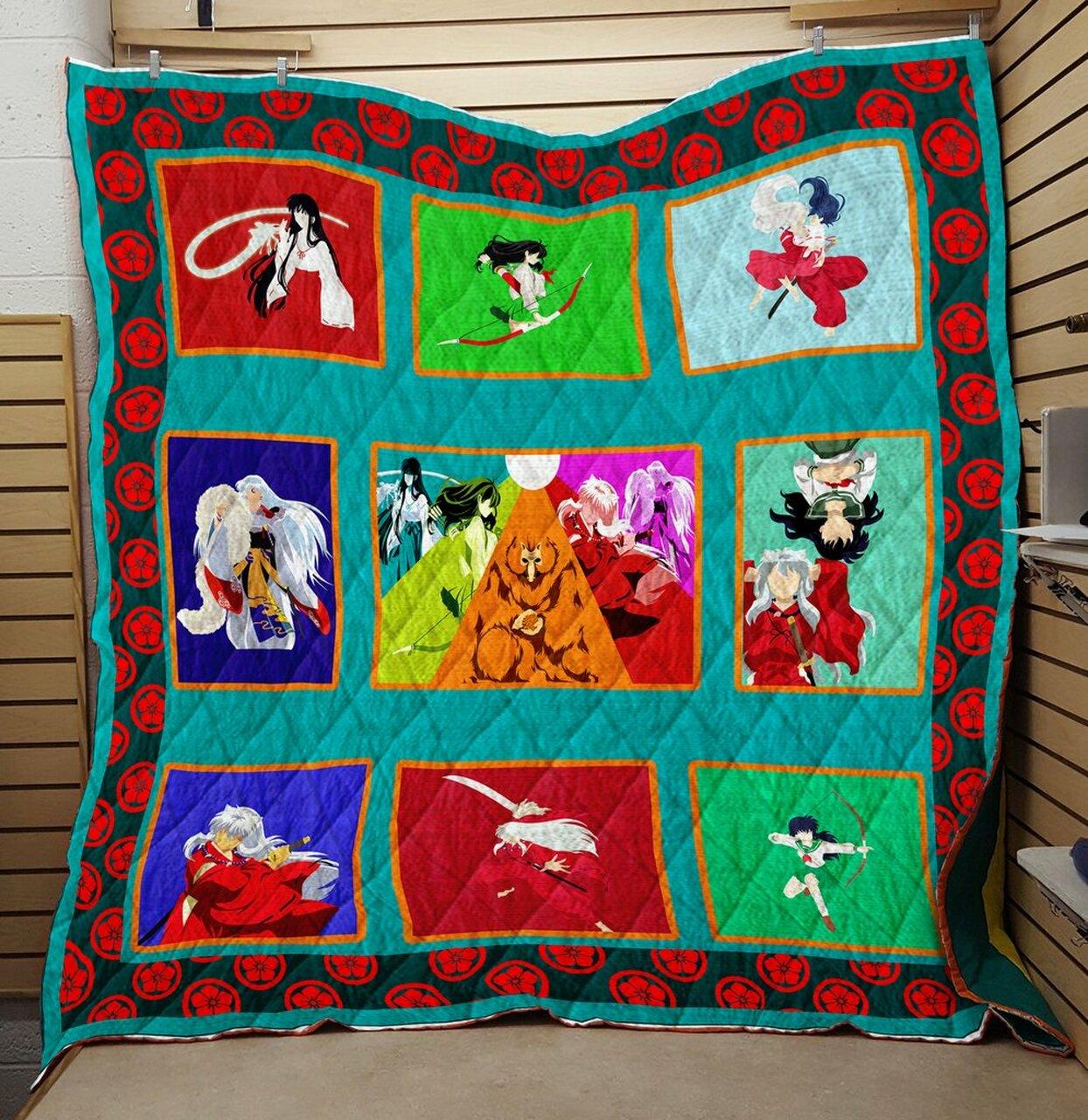 Inuyasha Fight Quilt V3 Quilt and Home Decor