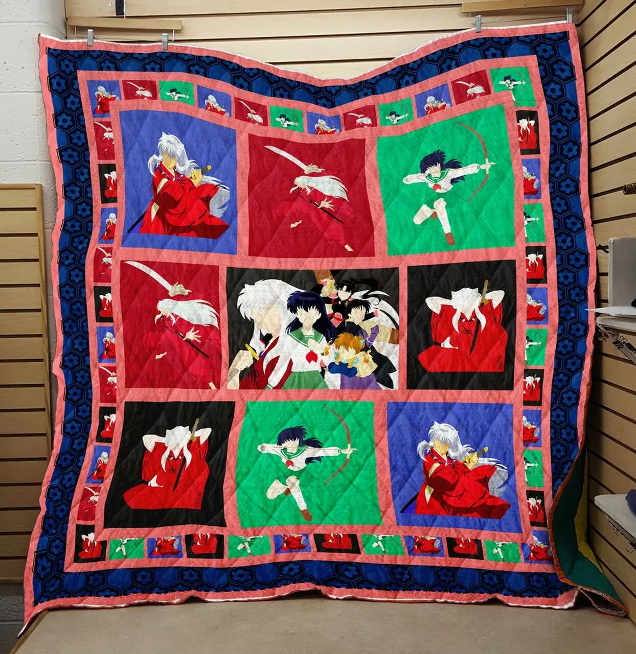 Inuyasha Fight Quilt V4 Quilt and Home Decor