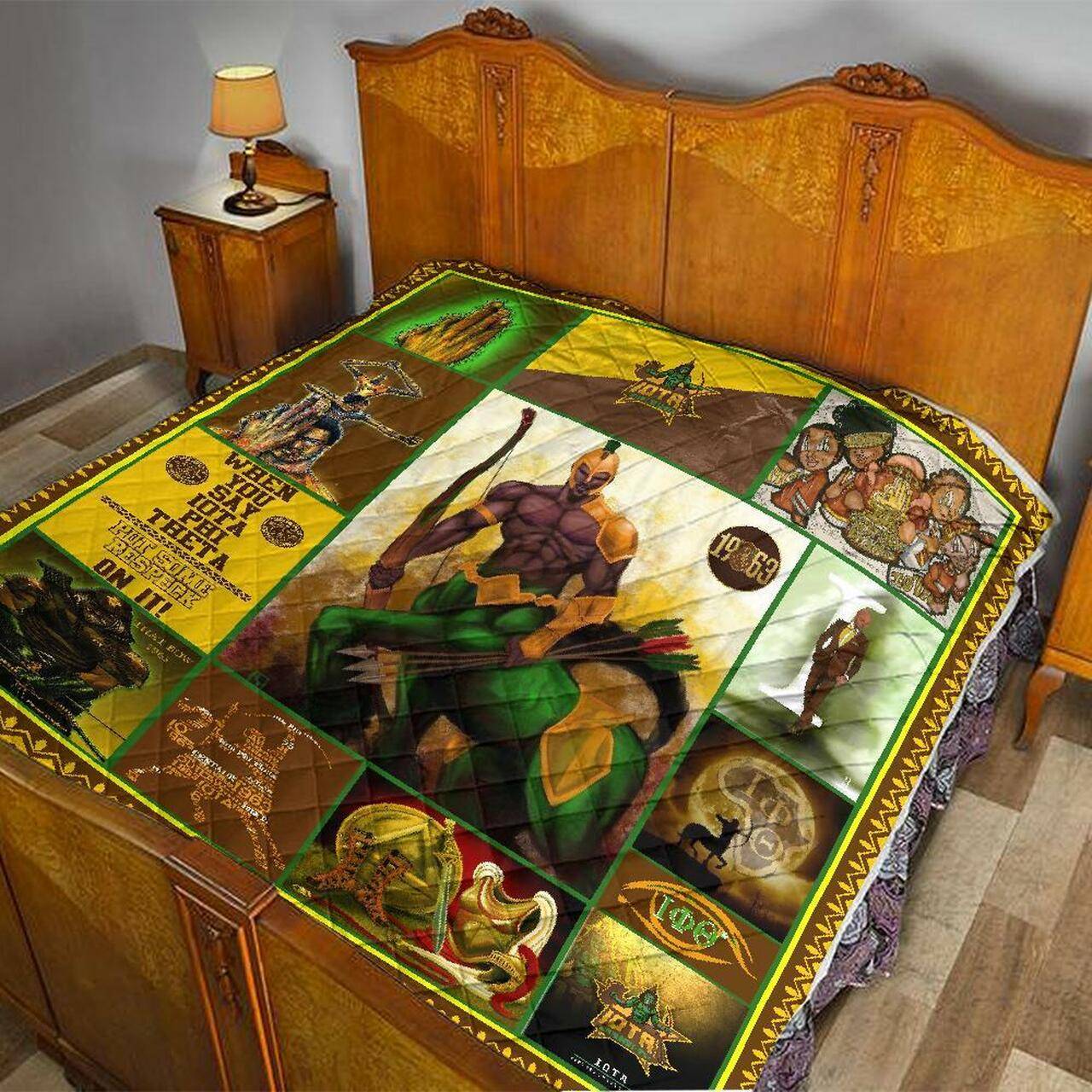 Iota Phi Theta Quilt All Over Printed and Home Decor
