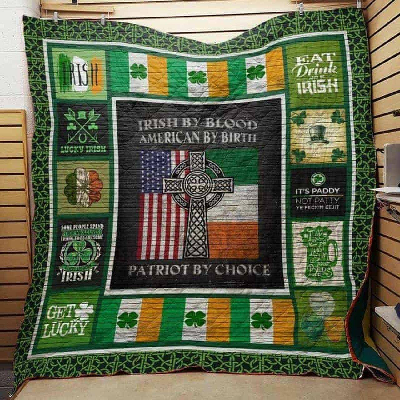 Irish American Patriot Cla1610510Q Quilt Blanket and Home Decor