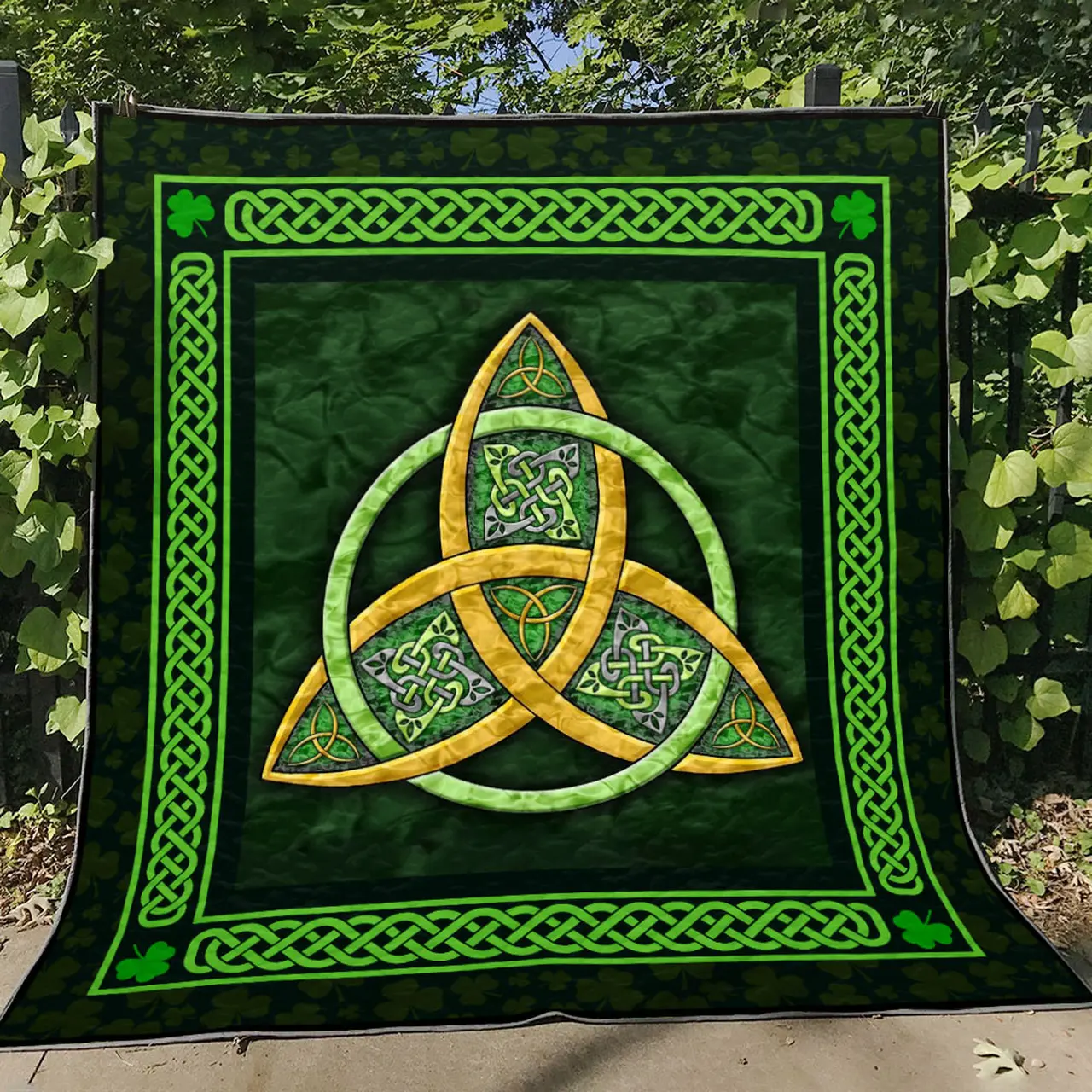 Irish Celtic Knot Premium Quilt Blanket and Home Decor