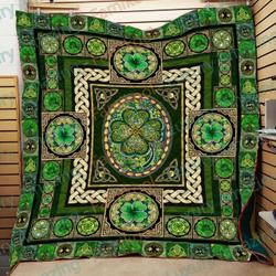 Irish Shamrock Vintage Quilt and Home Decor
