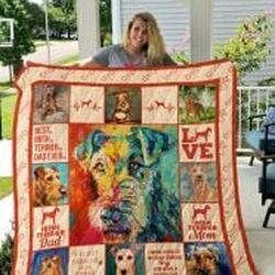 Irish Terrier Quilt Blanket Lukkyp Dhc0301974Dd and Home Decor