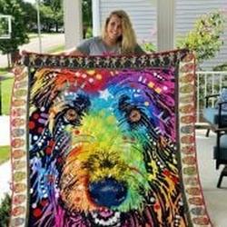 Irish Wolfhound Quilt Blanket Luk47U Dhc0301825Dd and Home Decor