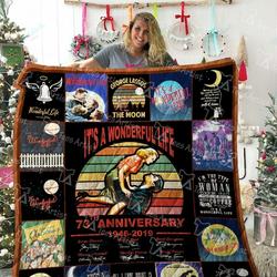 It S A Wonderful Life Quilt Blanket 02269 and Home Decor