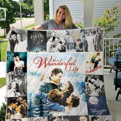It X Amp 8217 S A Wonderful Life Quilt Blanket and Home Decor