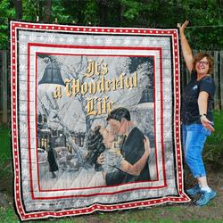 ItS A Wonderful Life Christmas Quilt Blanket and Home Decor