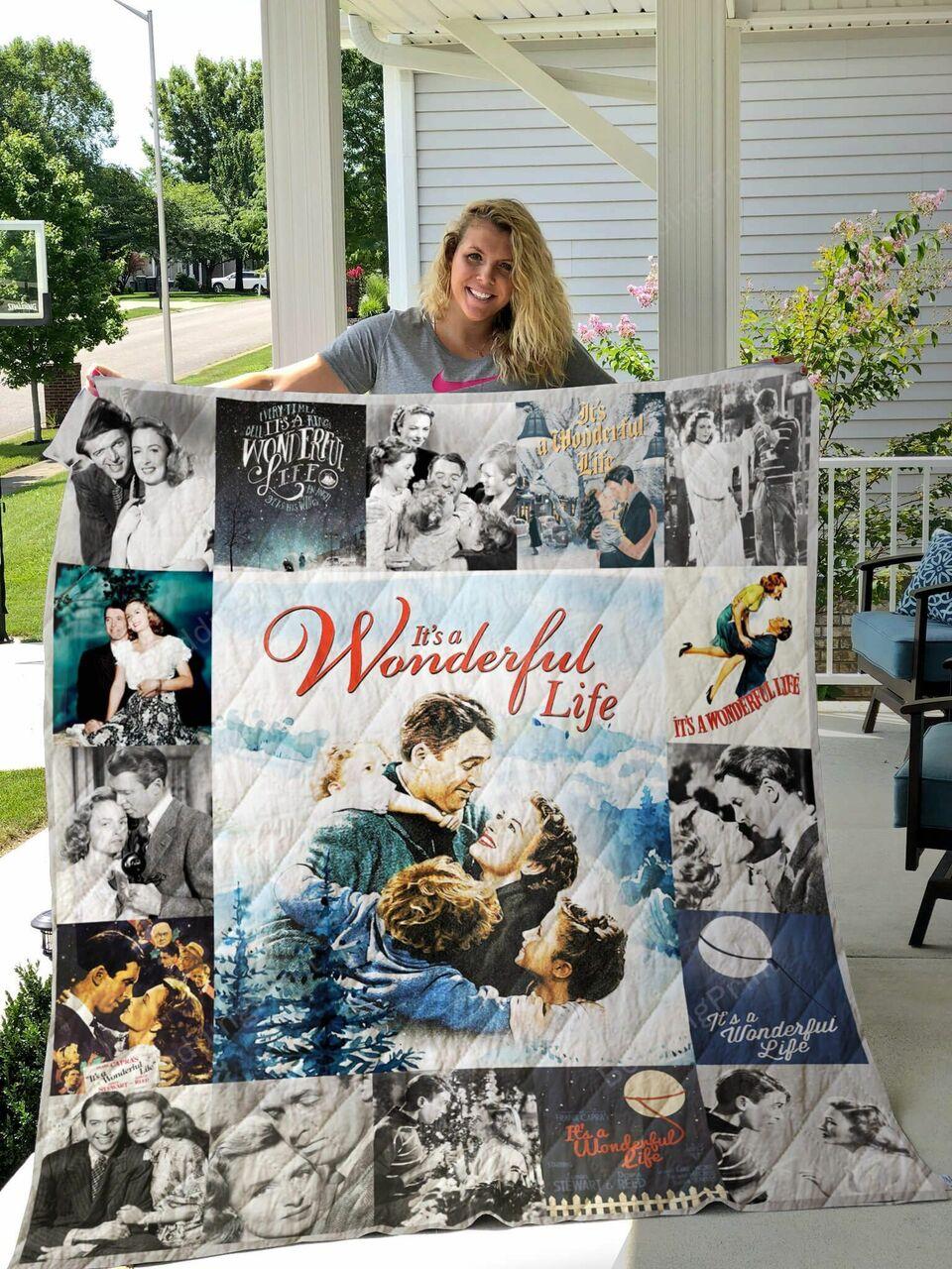 It’S A Wonderful Life Poster Quilt Blanket and Home Decor