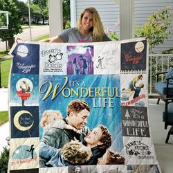 It’S A Wonderful Life Poster Quilt Blanket Ver 2 and Home Decor