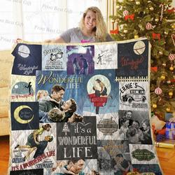 ItS A Wonderful Life Poster Quilt Blanket Ver 3 and Home Decor
