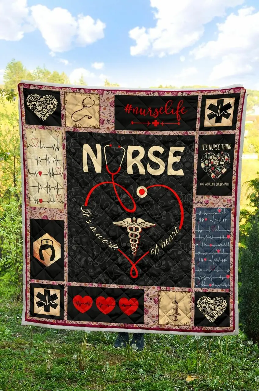 Its Work Of Heart Nurse Quilt Blanket Dhc020120206Td and Home Decor