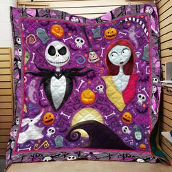 Jack And Sally Sleeping Quilt and Home Decor