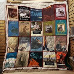 Jack London S Books Quilt Blanket and Home Decor