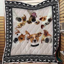 Jack Russell Terrier 03 Blanket Th10072019 Quilt and Home Decor
