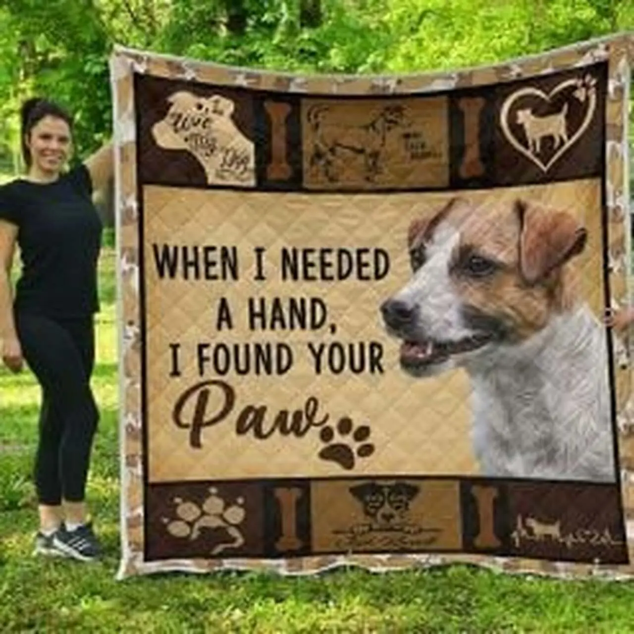 Jack Russell Terrier Quilt Blanket Jjrq2 Dhc0301585Dd and Home Decor