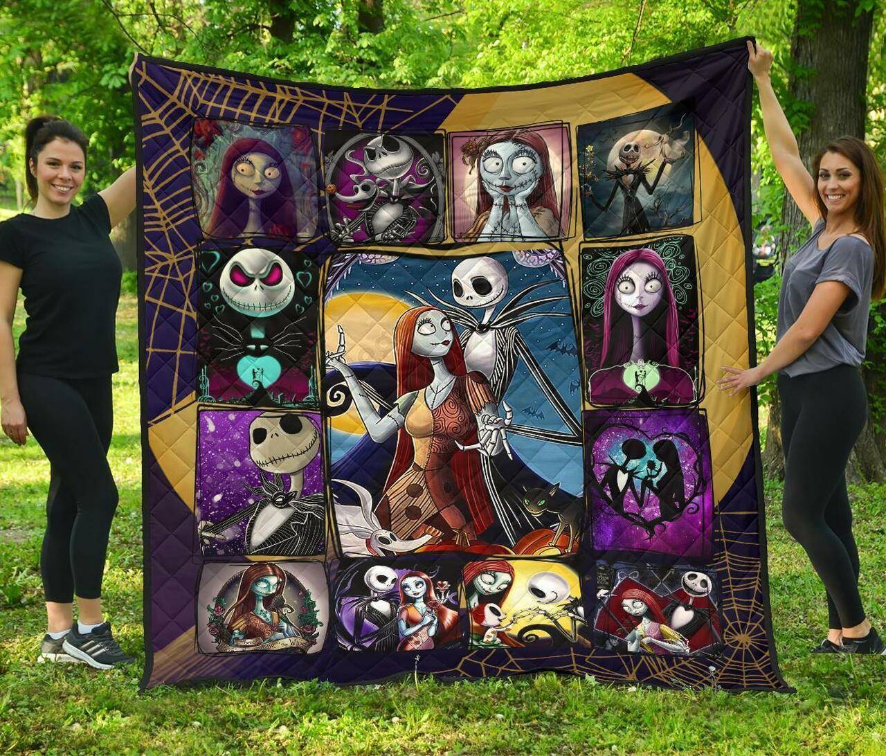 Jack & Sally The Nightmare Before Christmas Blanket Quilt and Home Decor