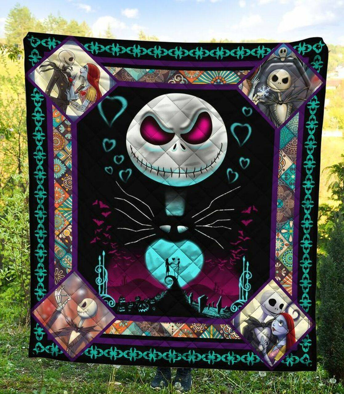Jack Skellington Cool Nightmare Before Christmas Quilt Blanket W130806 and Home Decor