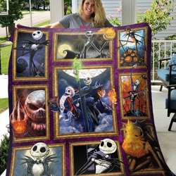 Jack Skellington Nightmare Before Christmas Art Quilt Blanket W130807 and Home Decor