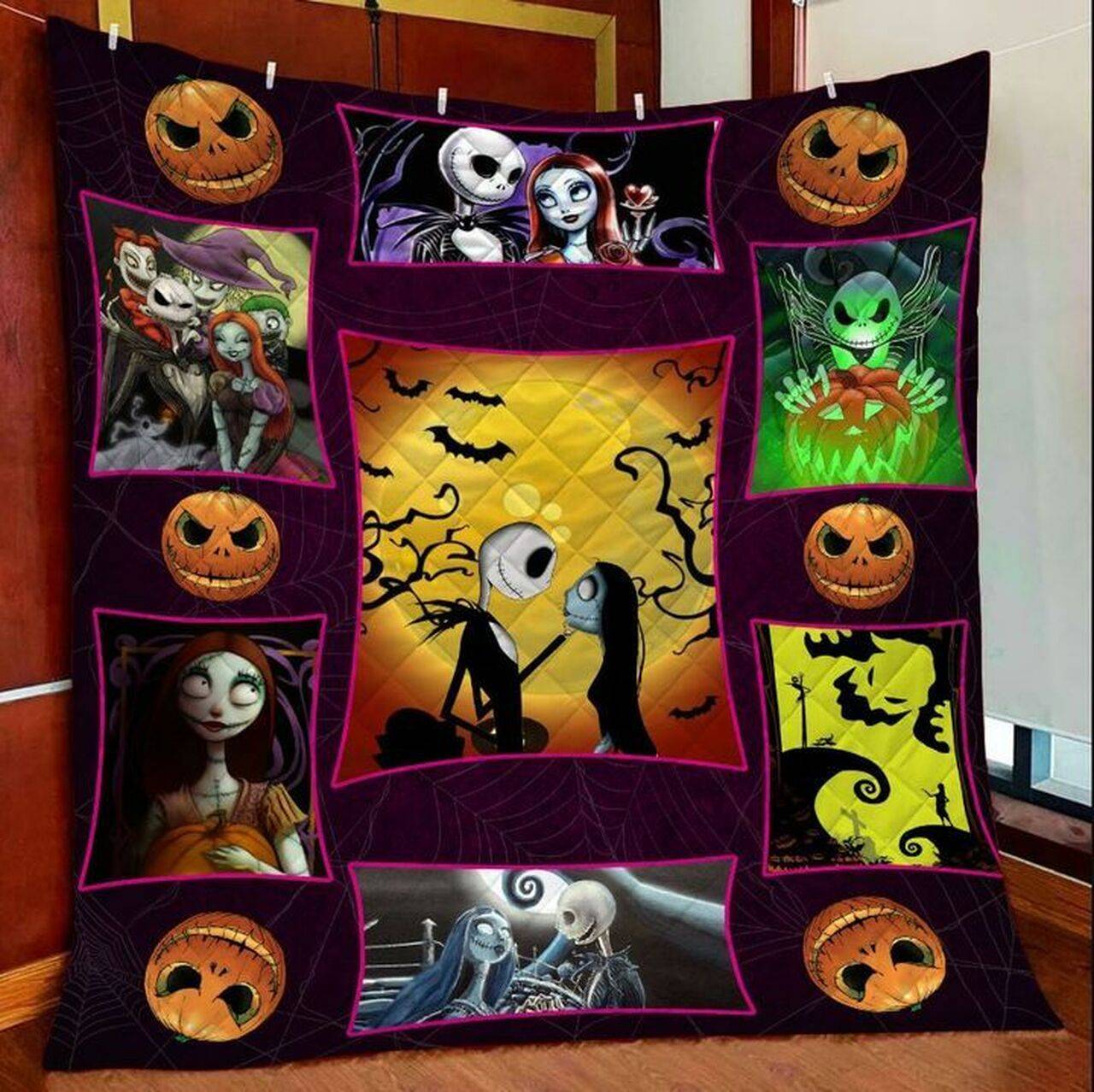 Jack Skellington Nightmare Before Christmas Halloween Quilt Blanket W130805 and Home Decor