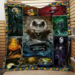 Jack Skellington Nightmare Before Christmas Quilt Blanket W130804 and Home Decor