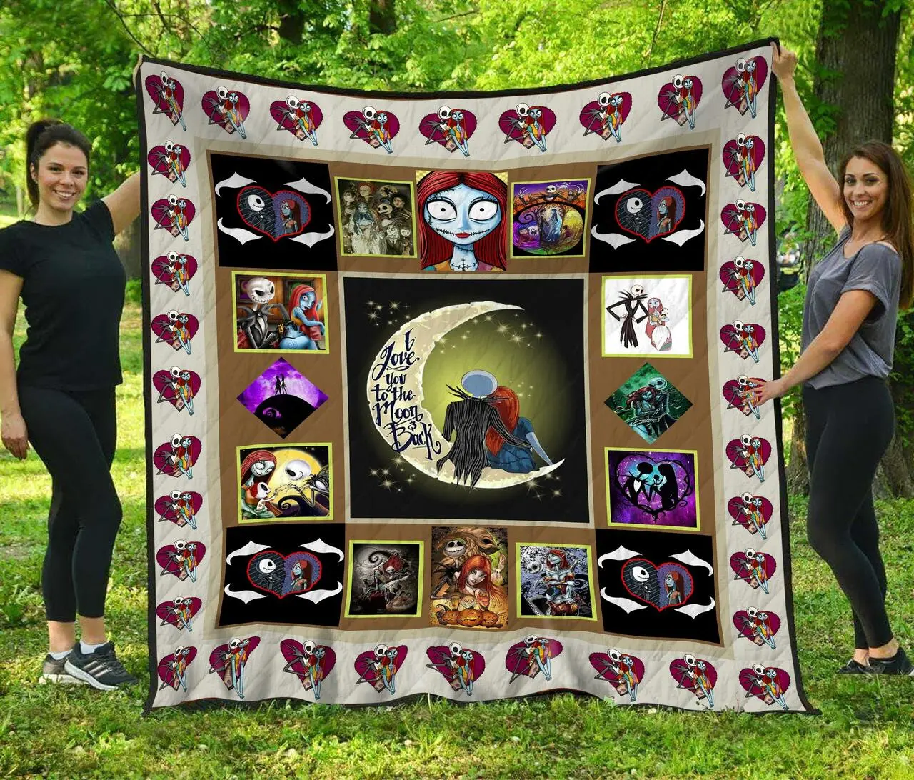 Jackskellington Vs Sally Quilt -Bt02_0508 Quilt and Home Decor
