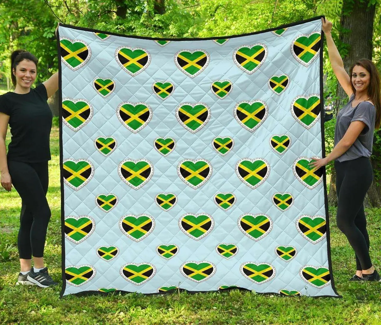 Jamaican Heart Cl12100381Mdq Quilt Blanket and Home Decor