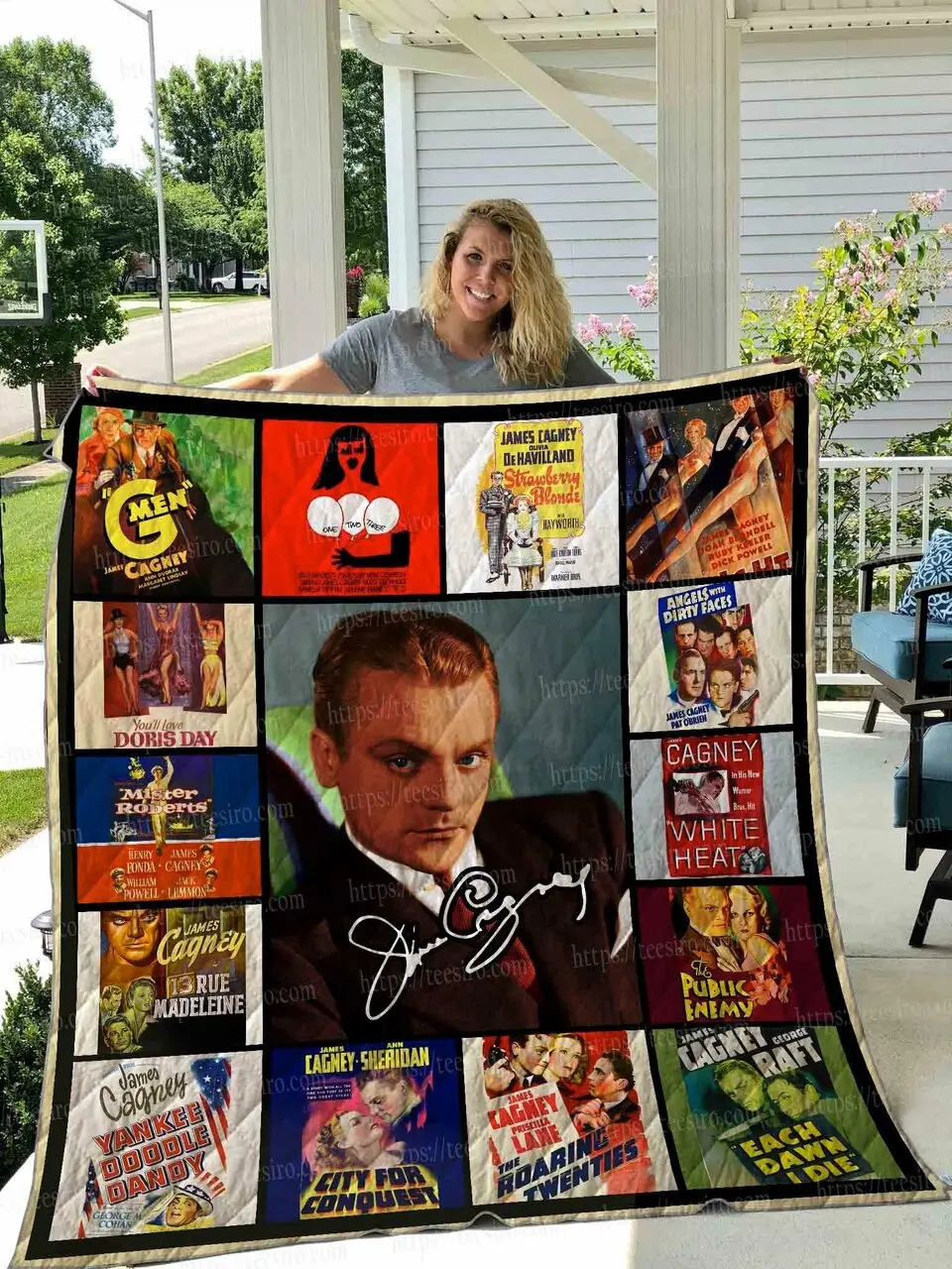 James Cagney Quilt Blanket 01 and Home Decor