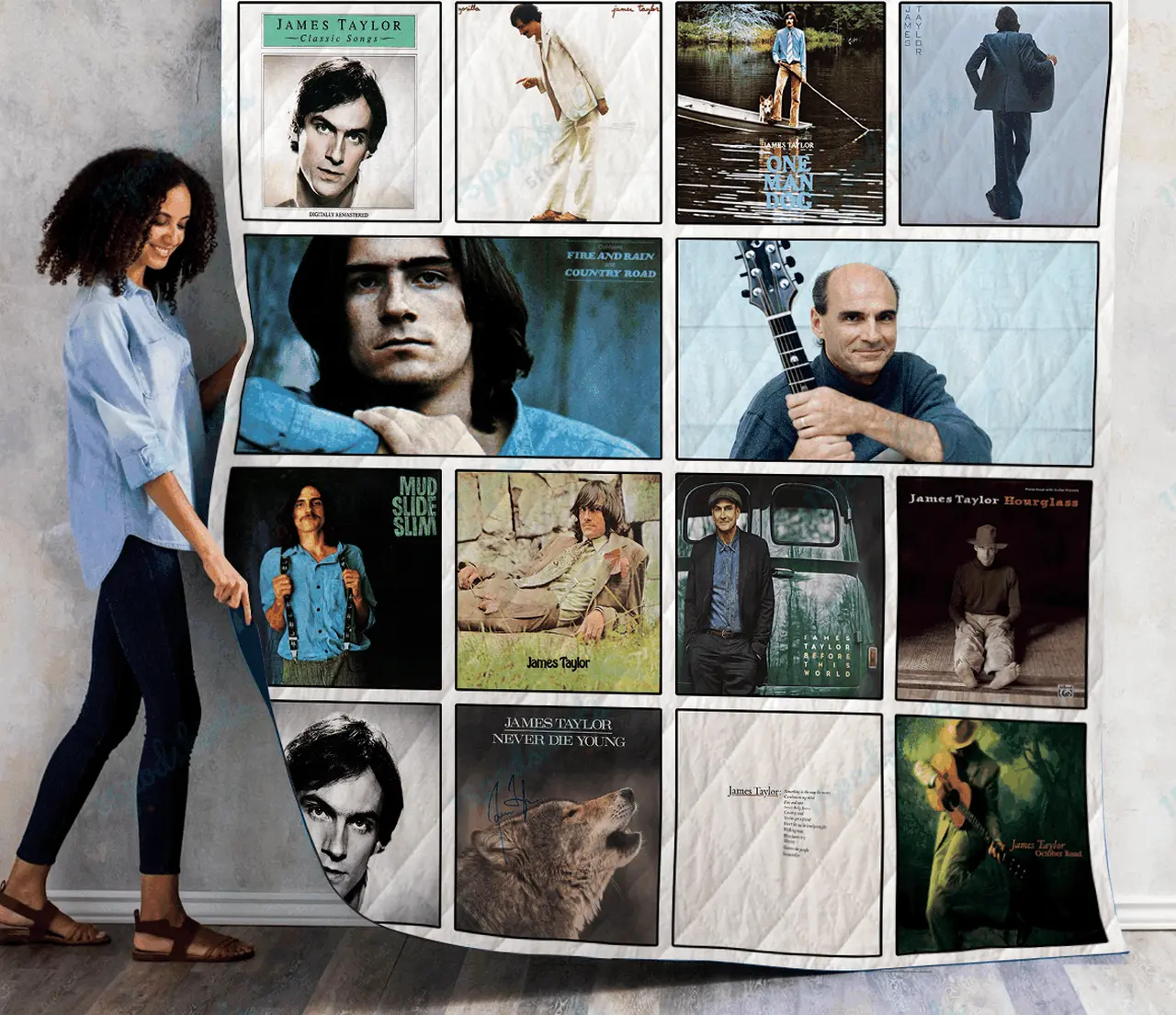 James Taylor Albums Quilt Blanket 01 and Home Decor
