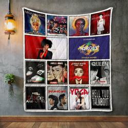Janelle Monae Album Covers Quilt Blanket and Home Decor