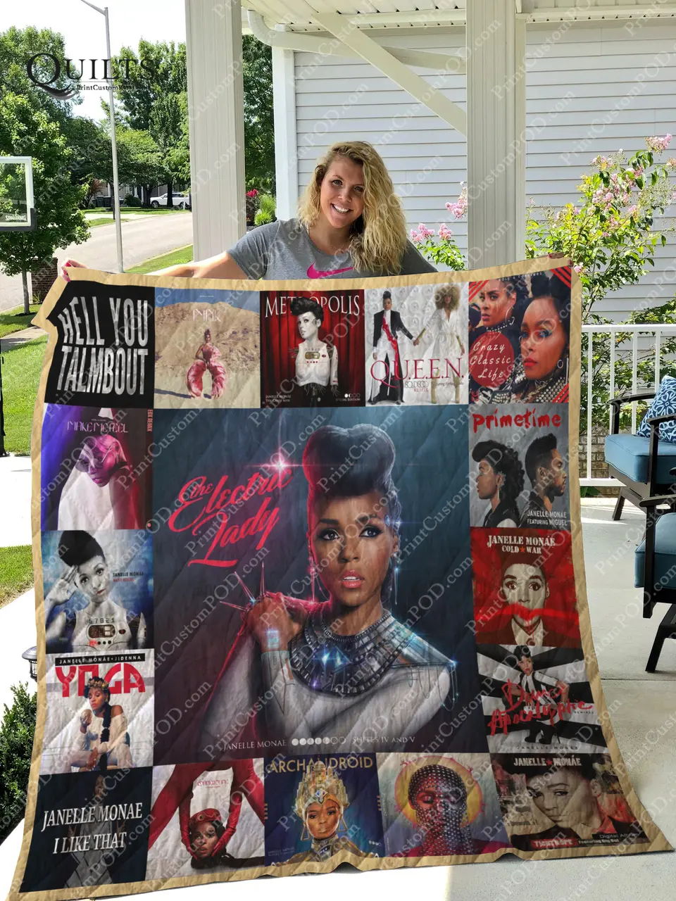 Janelle Mone Albums Quilt Blanket For Fans Ver 17 and Home Decor