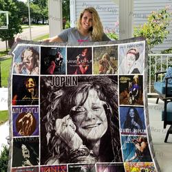 Janis Joplin Albums Cover Poster Quilt Blanket Ver 5 and Home Decor