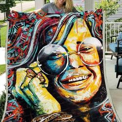 Janis Joplin Blanket Jjp02  Quilt and Home Decor