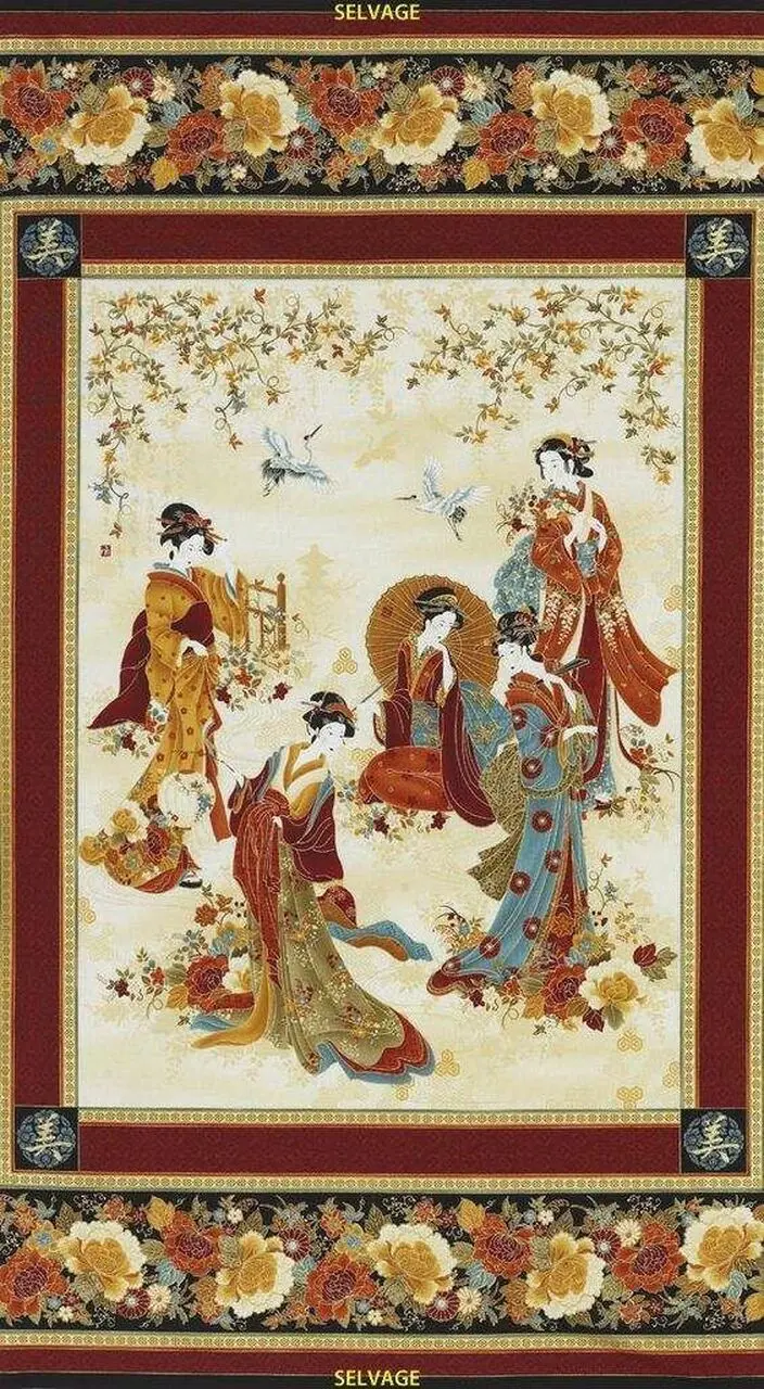 Japanese Woman Hur Quilt Cysics and Home Decor